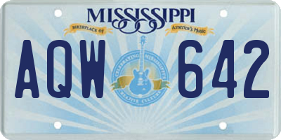 MS license plate AQW642