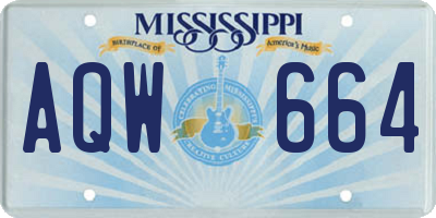 MS license plate AQW664