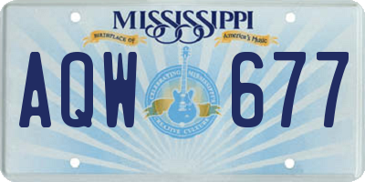 MS license plate AQW677