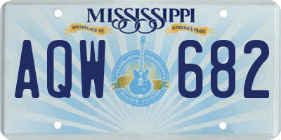 MS license plate AQW682