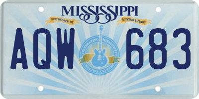 MS license plate AQW683