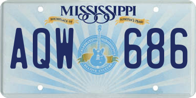 MS license plate AQW686
