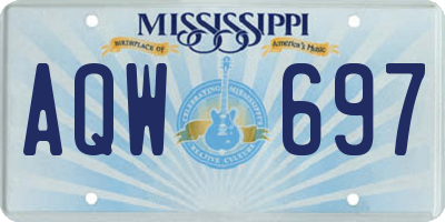 MS license plate AQW697