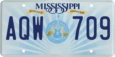 MS license plate AQW709
