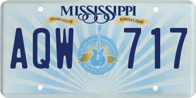 MS license plate AQW717