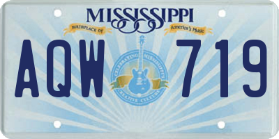 MS license plate AQW719