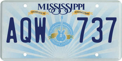 MS license plate AQW737