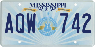 MS license plate AQW742