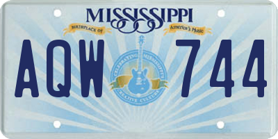 MS license plate AQW744