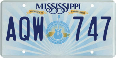 MS license plate AQW747