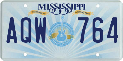 MS license plate AQW764