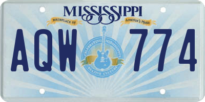 MS license plate AQW774