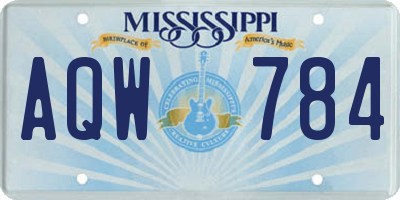MS license plate AQW784