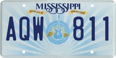 MS license plate AQW811
