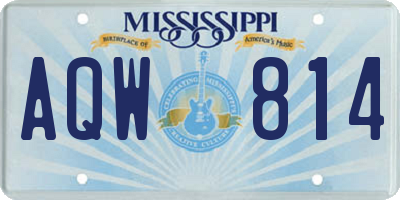 MS license plate AQW814