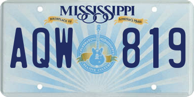 MS license plate AQW819