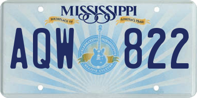 MS license plate AQW822