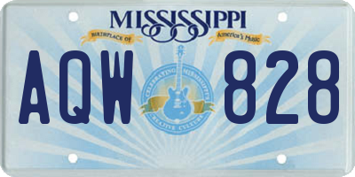 MS license plate AQW828