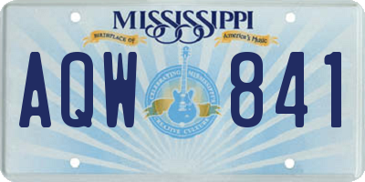 MS license plate AQW841