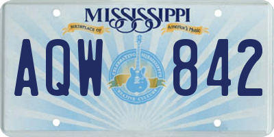 MS license plate AQW842