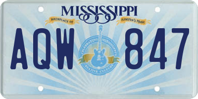 MS license plate AQW847