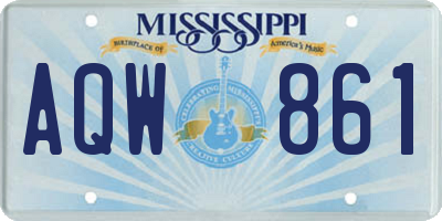 MS license plate AQW861