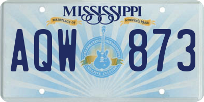 MS license plate AQW873