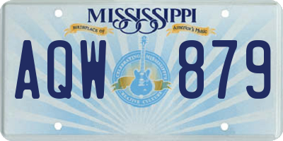 MS license plate AQW879