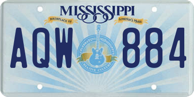 MS license plate AQW884