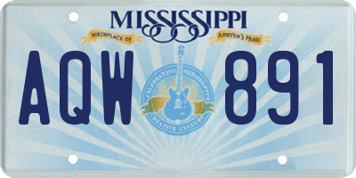 MS license plate AQW891