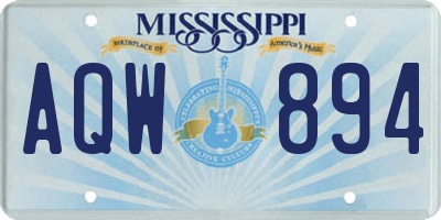 MS license plate AQW894