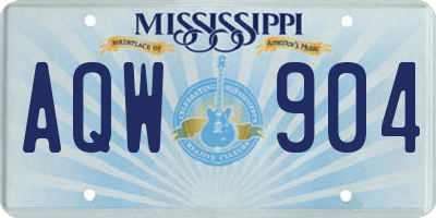 MS license plate AQW904
