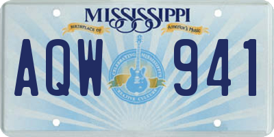 MS license plate AQW941
