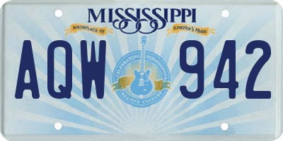 MS license plate AQW942