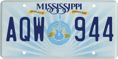 MS license plate AQW944