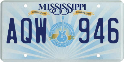 MS license plate AQW946