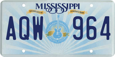 MS license plate AQW964