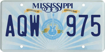 MS license plate AQW975