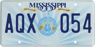 MS license plate AQX054