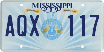 MS license plate AQX117