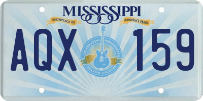 MS license plate AQX159