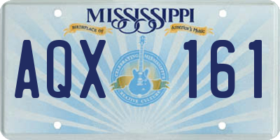 MS license plate AQX161