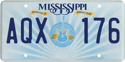 MS license plate AQX176