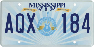 MS license plate AQX184