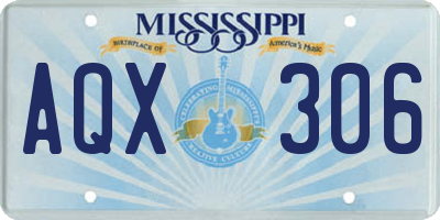 MS license plate AQX306
