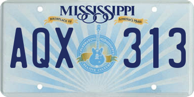MS license plate AQX313