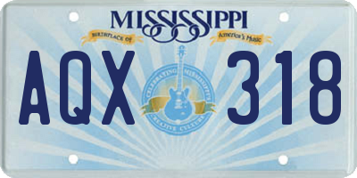 MS license plate AQX318