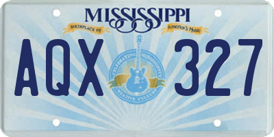 MS license plate AQX327