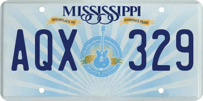 MS license plate AQX329