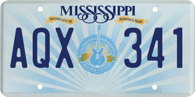 MS license plate AQX341